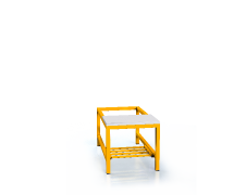 Benches with laminated desk - with a reclining grate 375 x 400 x 800